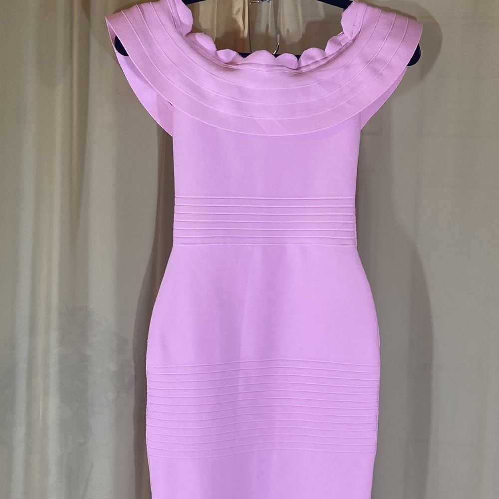 Super Stretch Women Pale Pink Color Dress Size XS - Picture 6 of 16